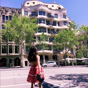 Red lace dress. Semi formal